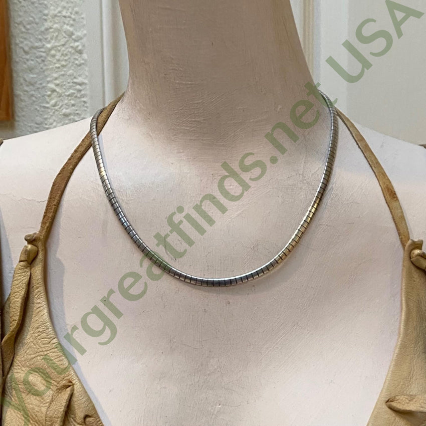 Sterling Silver Choker Chain Necklace 18