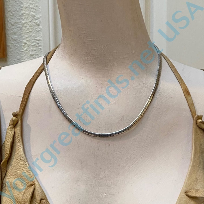 Sterling Silver Choker Chain Necklace 18