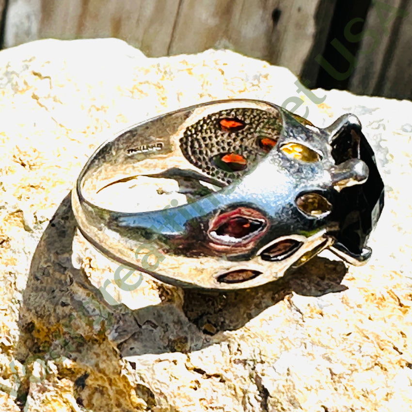 Sterling Silver & Citrine Ring Size 8 Rings
