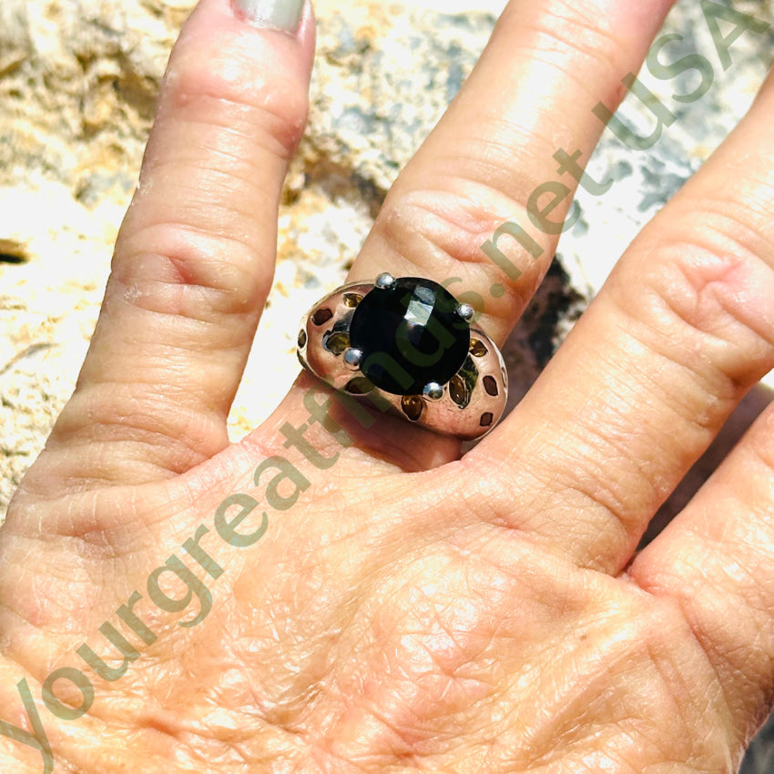 Sterling Silver & Citrine Ring Size 8 Rings