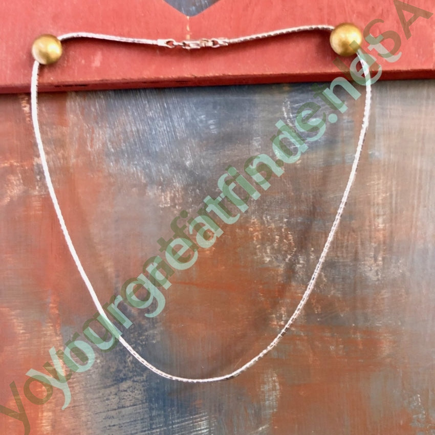 Sterling Silver Collar Chain Necklace 16" Long Yourgreatfinds