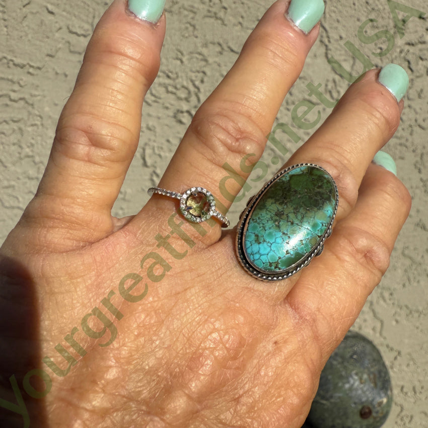 Sterling Silver Cubic Zirconia Halo Ring Size 6 3/4 ring