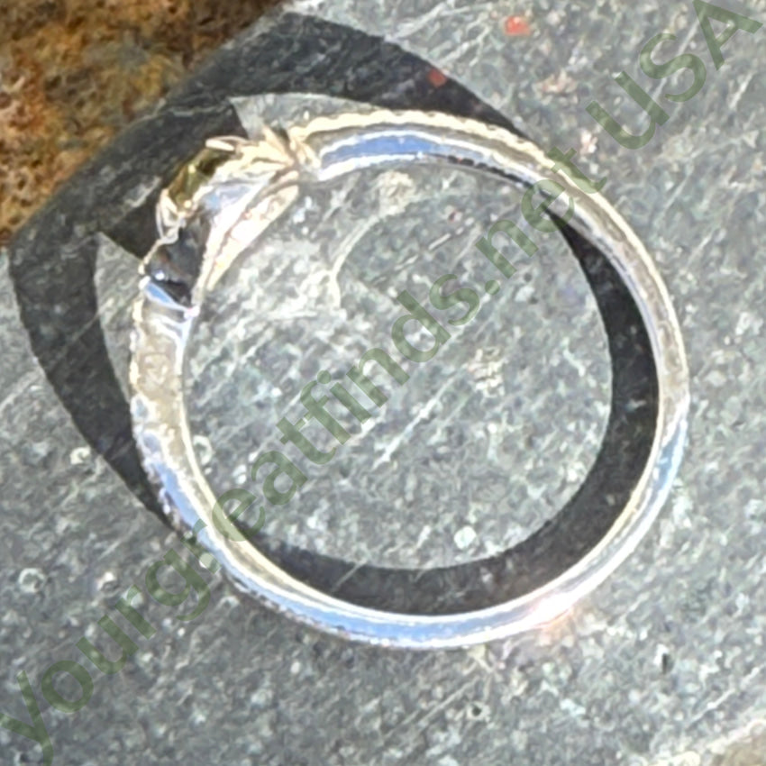 Sterling Silver Cubic Zirconia Halo Ring Size 6 3/4 ring