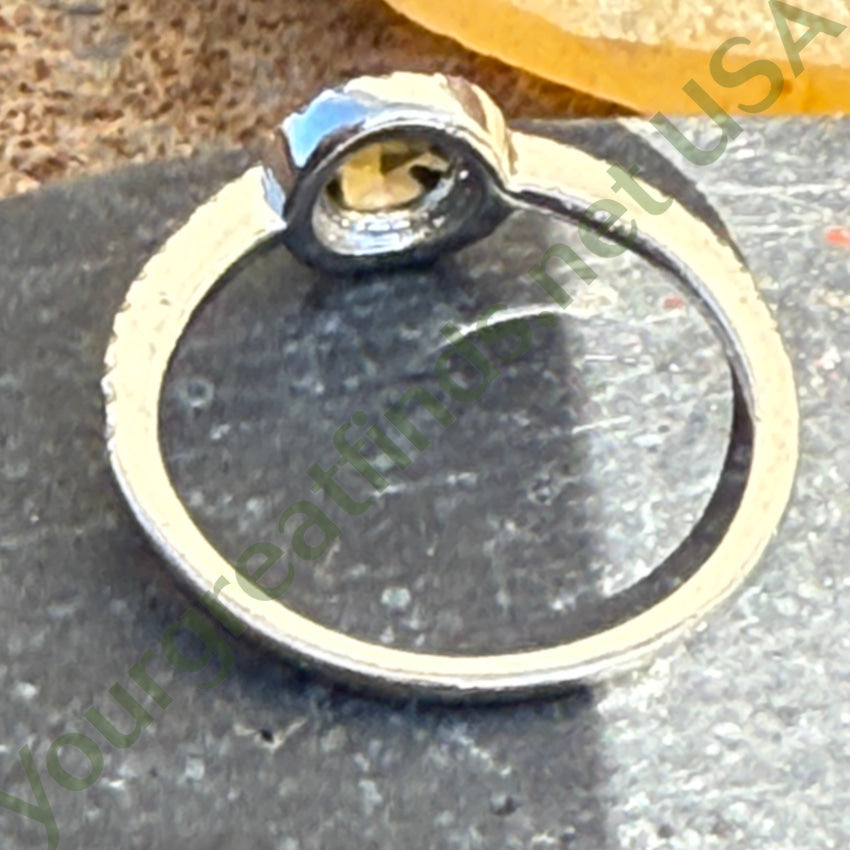 Sterling Silver Cubic Zirconia Halo Ring Size 6 3/4 ring