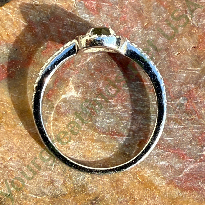 Sterling Silver Cubic Zirconia Halo Ring Size 6 3/4 ring