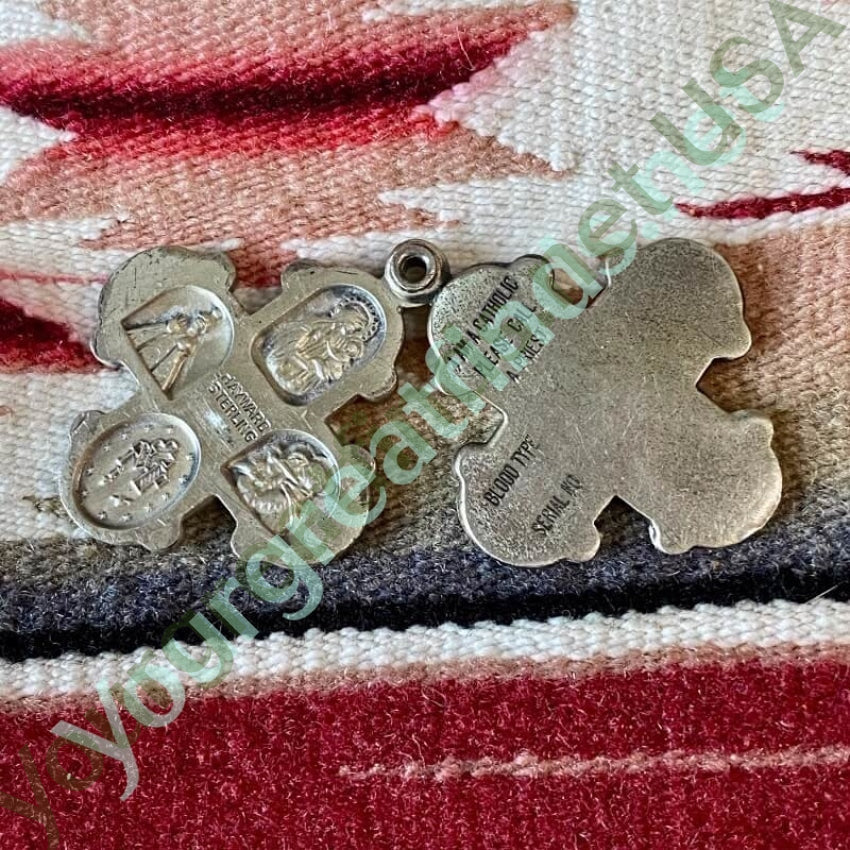 Sterling Silver Devotional Metal Four Way Cross Pendant 2 Piece Yourgreatfinds