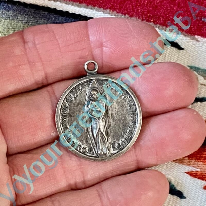 Sterling Silver Devotional Metal Pendant Our Lady of the Snows Yourgreatfinds