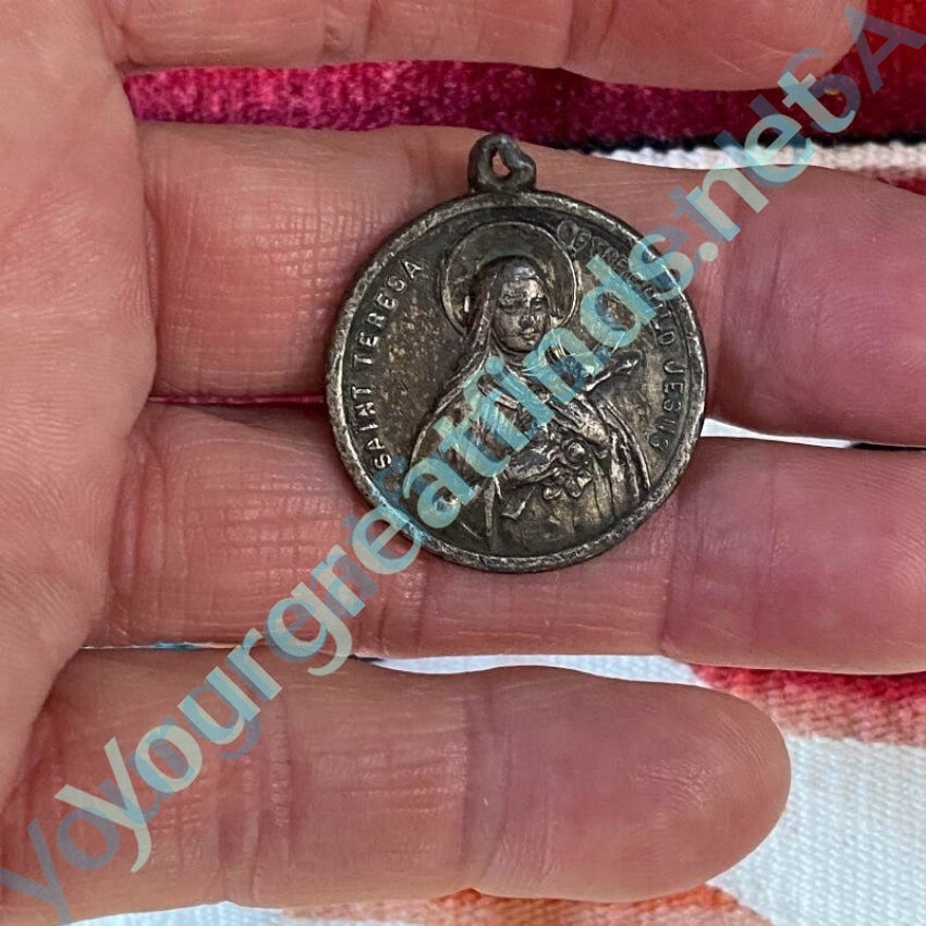 Sterling Silver Devotional Metal Pendant Saint Teresa Yourgreatfinds