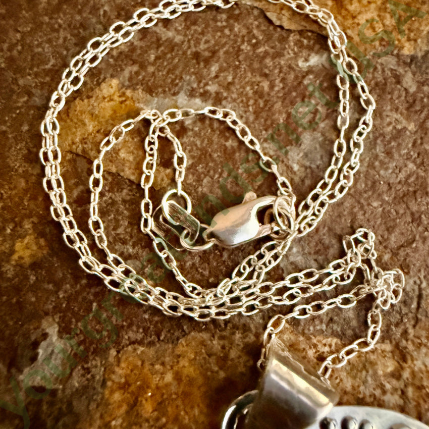 Sterling Silver Dia De Los Muertos Sugar Skull Necklace necklace