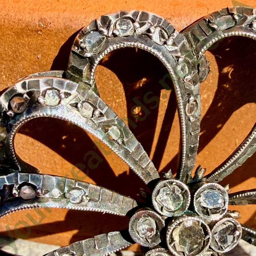 Sterling Silver Diamond Brooch 14 karat Gold Pin brooch pin