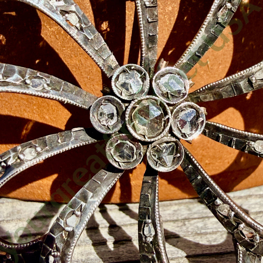 Sterling Silver Diamond Brooch 14 karat Gold Pin brooch pin