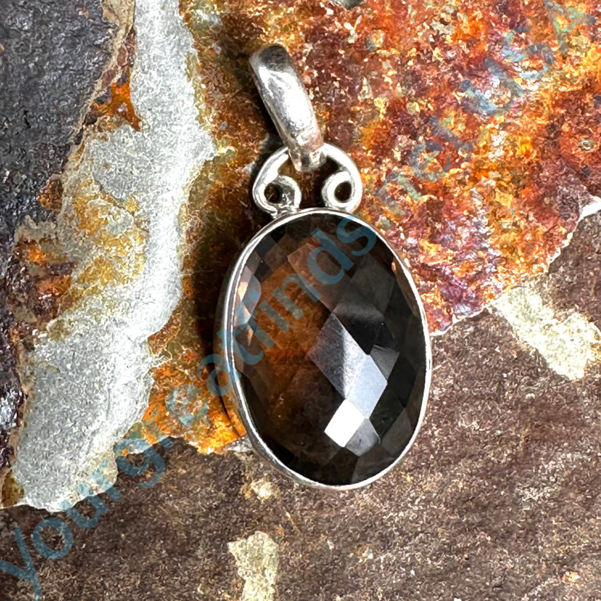 Sterling Silver & Faceted Smoky Citrine Pendant Pendant