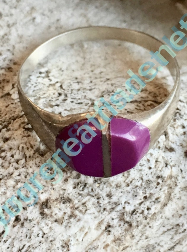 Sterling Silver & Faux Sugilite Ring Mexico Yourgreatfinds
