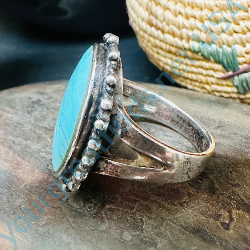 Sterling silver And outlet turquoise ring size