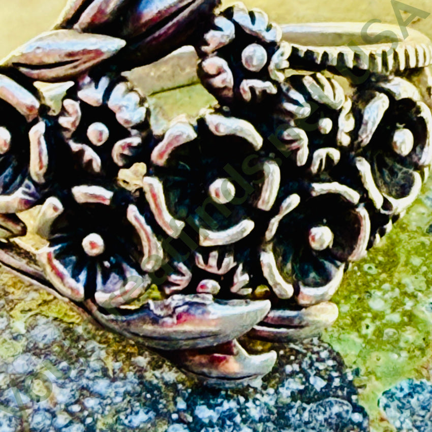 Sterling SIlver Flower Bouquet Ring Size 14 ring