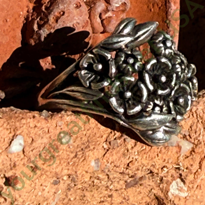 Sterling SIlver Flower Bouquet Ring Size 14 ring