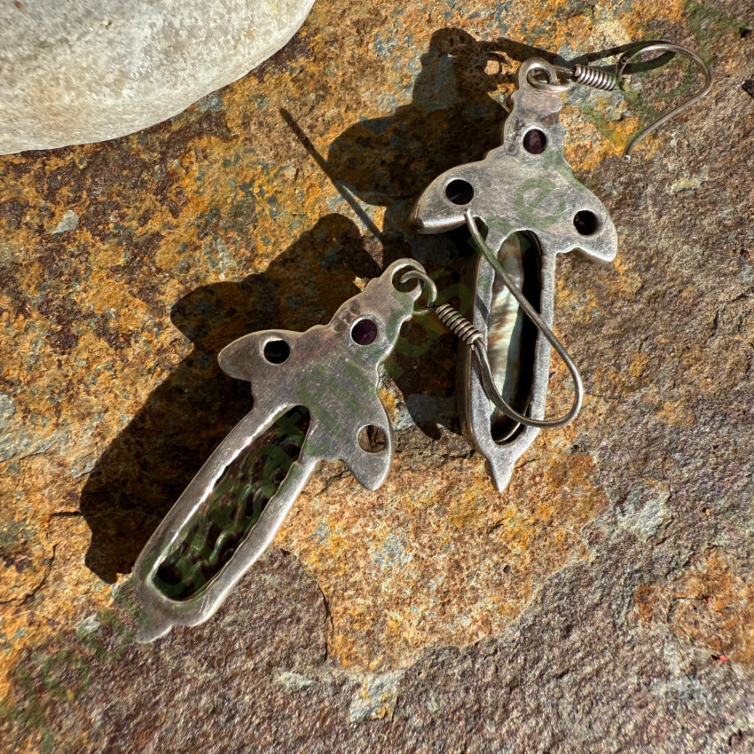 Sterling Silver Freshwater Black Pearl Gemstone Pierced Earrings earrings