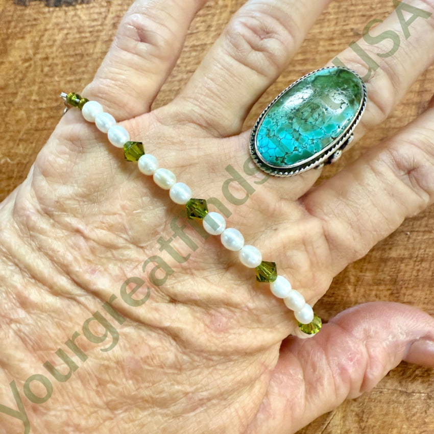 Sterling Silver & Freshwater Pearl Beaded Bracelet Test bracelet