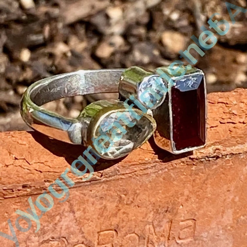 Sterling Silver Gemstone Ring Size 8 Yourgreatfinds