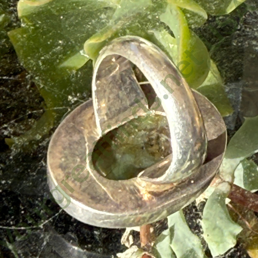 Sterling Silver & Gold Blue Labradorite Ring Size 9 ring