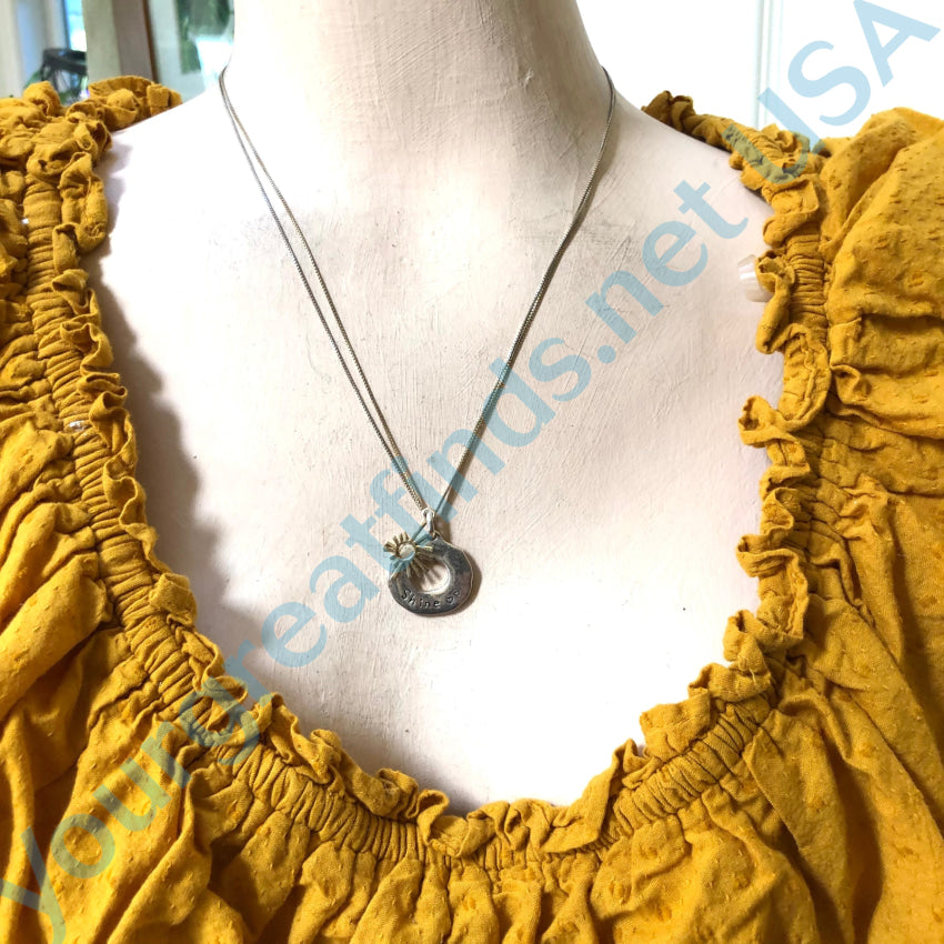 Sterling Silver & Gold Sun Shine Necklace Necklace