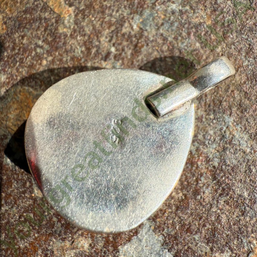 Sterling Silver & Green Turquoise Pendant pendant