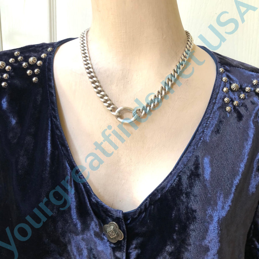 Sterling Silver Heavy Link Chain Necklace Zina Necklace