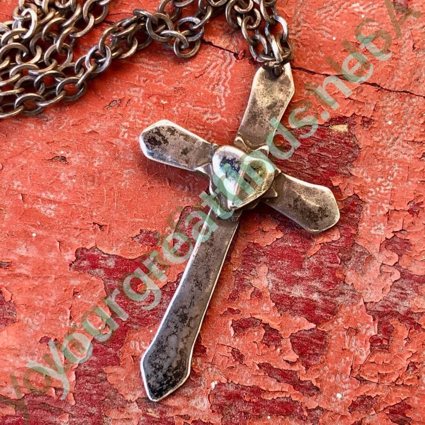 Sterling Silver Holy Cross Necklace W. M. Specht Yourgreatfinds