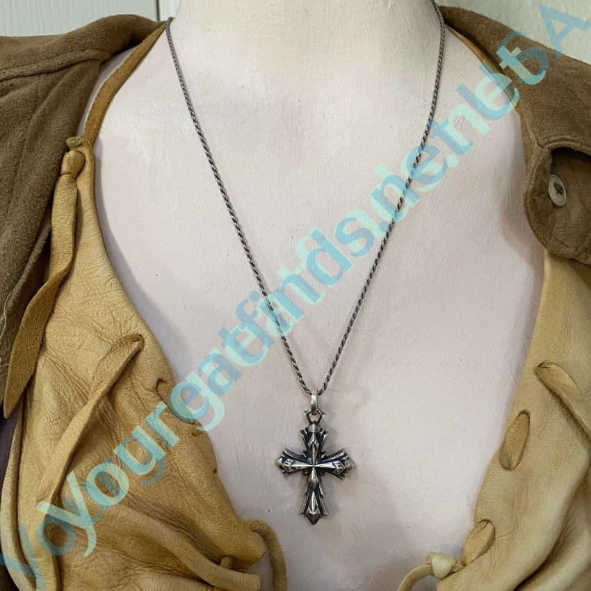 Sterling Silver Holy Cross Pendant and Chain Necklace Yourgreatfinds