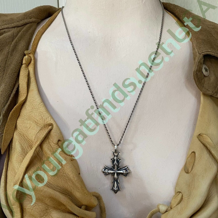Sterling Silver Holy Cross Pendant and Chain Necklace Yourgreatfinds