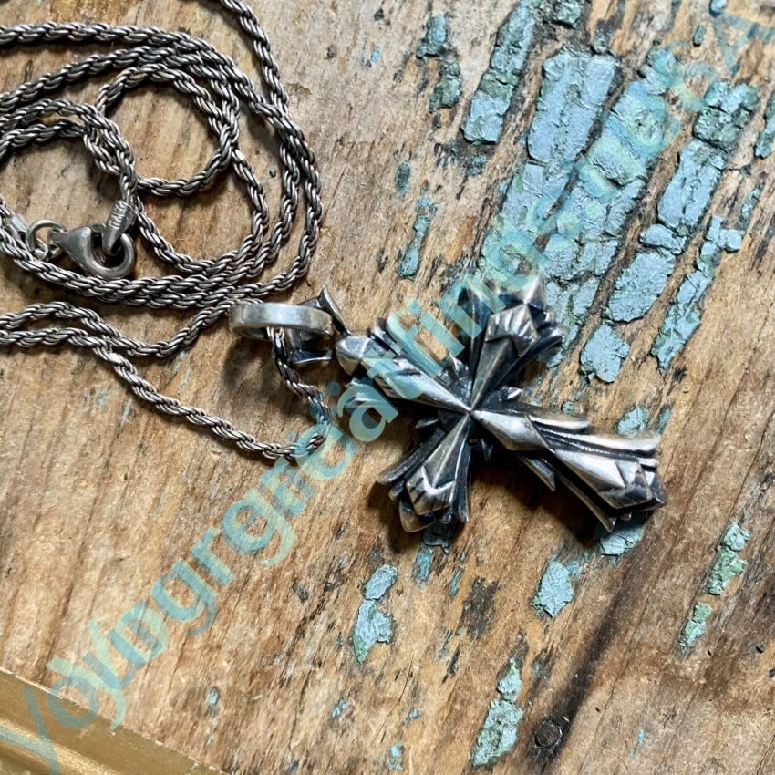 Sterling Silver Holy Cross Pendant and Chain Necklace Yourgreatfinds