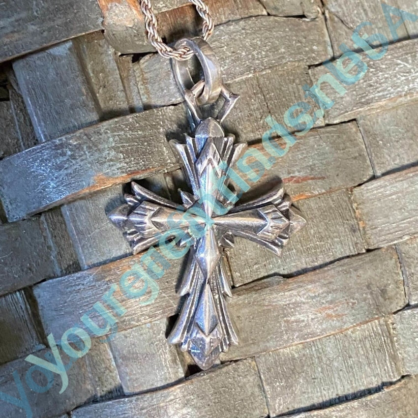 Sterling Silver Holy Cross Pendant and Chain Necklace Yourgreatfinds