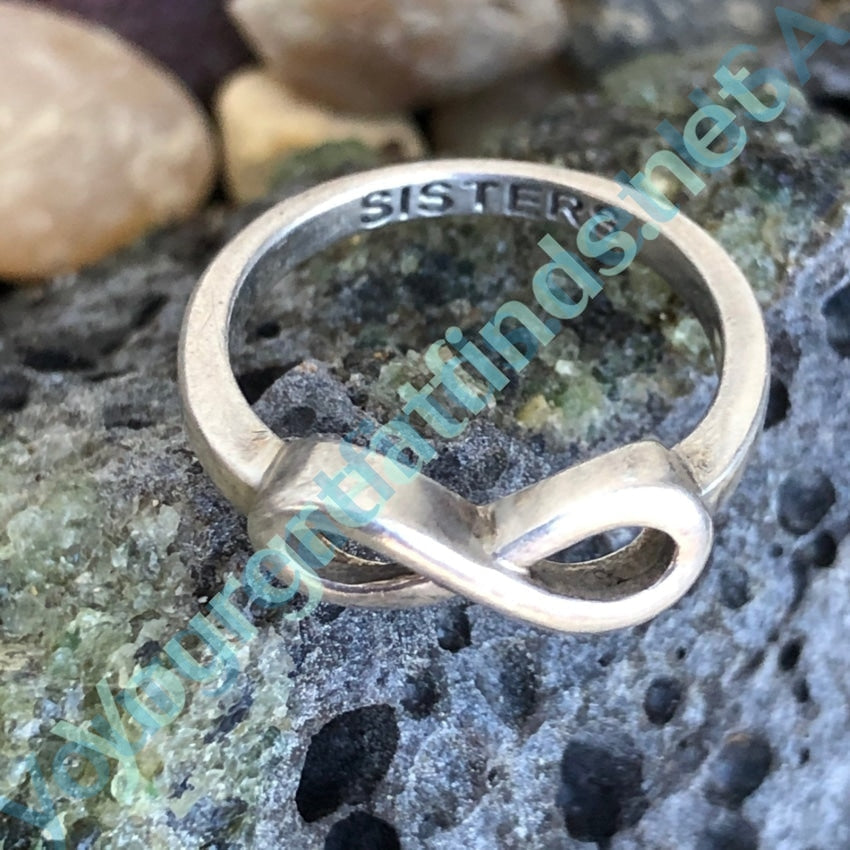 Sterling Silver Infinity Ring Sisters Size 5 Yourgreatfinds