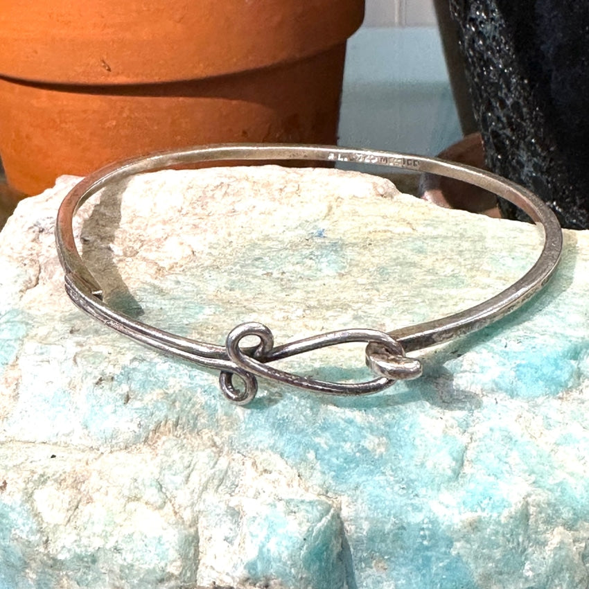 Sterling Silver Knot Bangle Bracelet Mexico