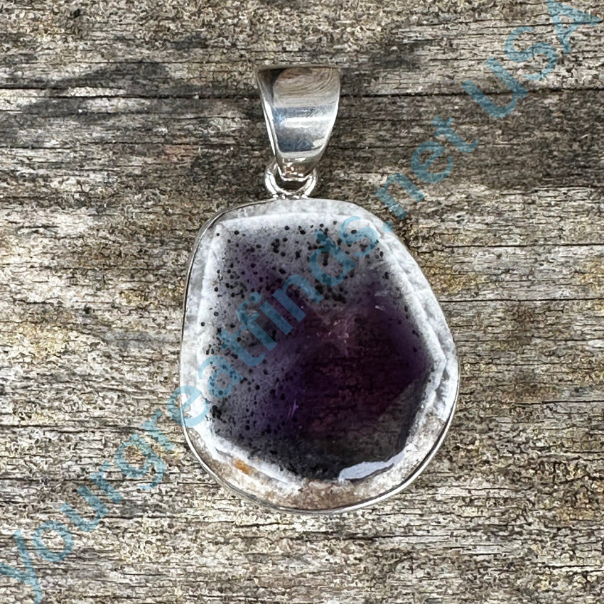 Sterling Silver Large Fluorite Pendant Pendant