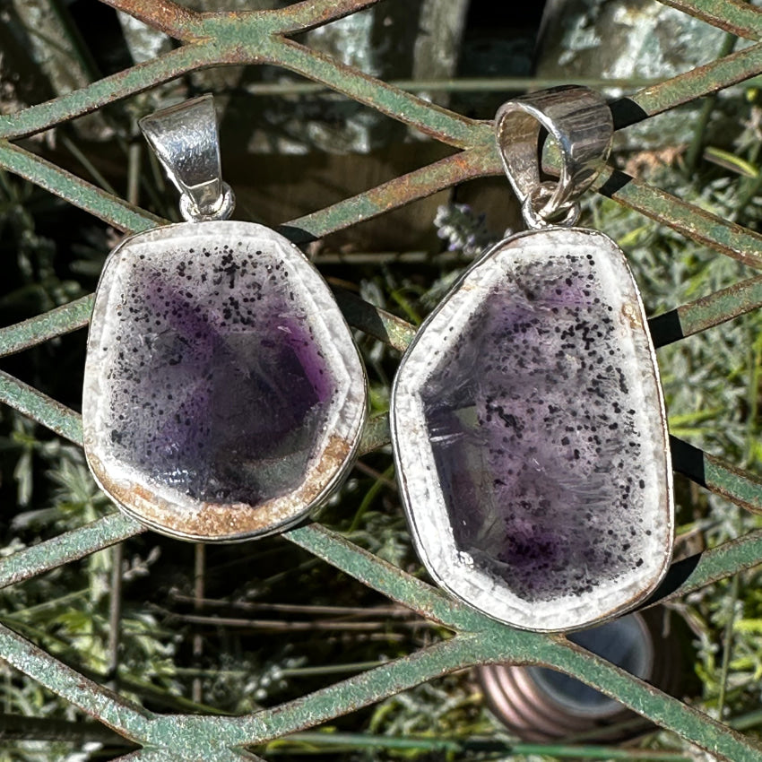 Sterling Silver Large Fluorite Pendant Pendant