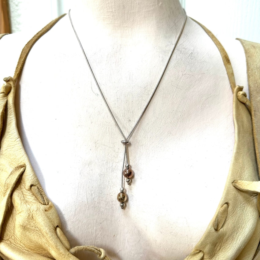 Sterling Silver Lariat Necklace