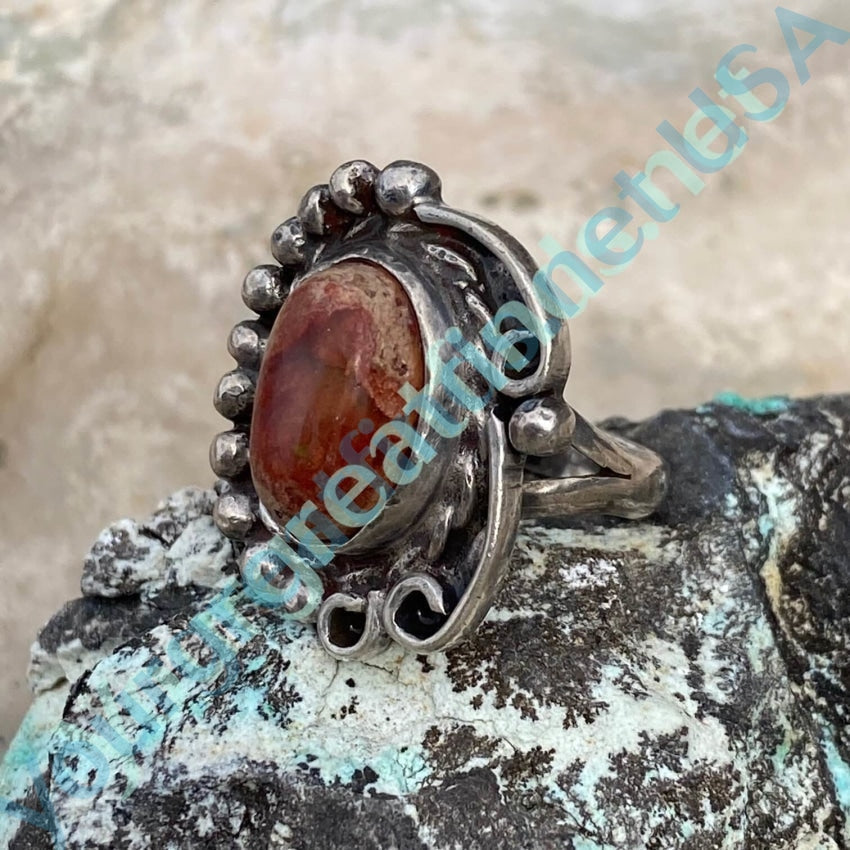 Sterling Silver Mexican Opal Ring Size 7 Vintage Yourgreatfinds