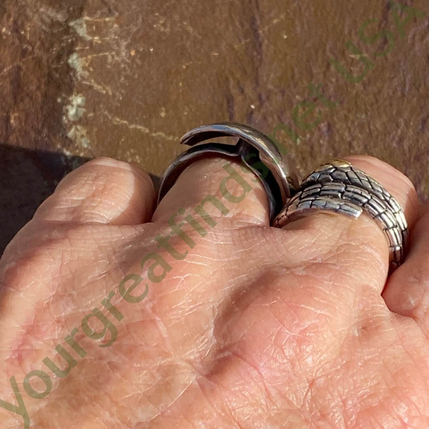 Sterling Silver Modernist Band Ring 10.5