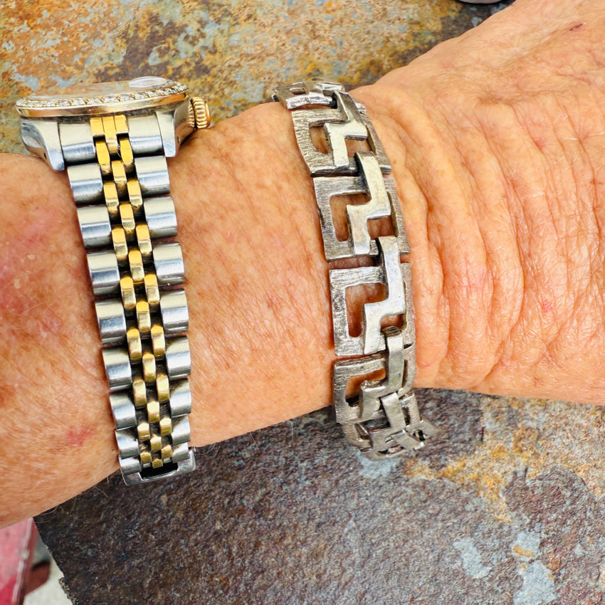 Sterling Silver Modernist Panel Bracelet bracelet