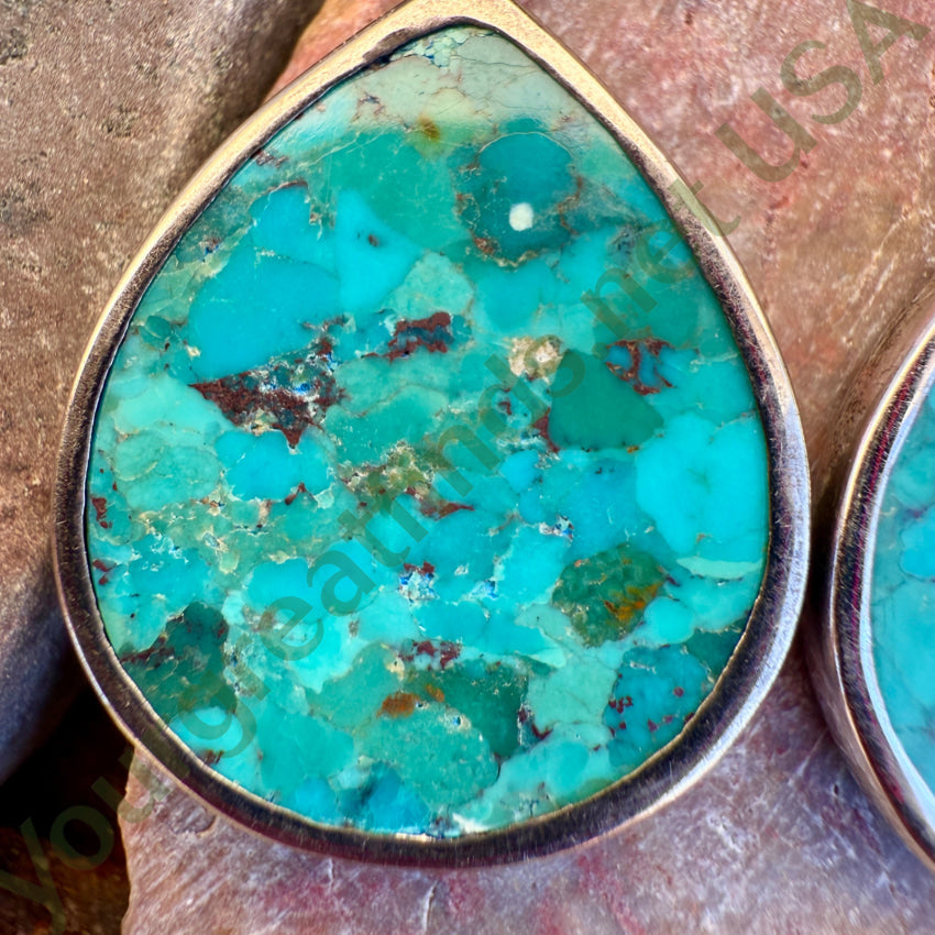 Sterling Silver Mojave Blue Turquoise Pierced Earrings earrings