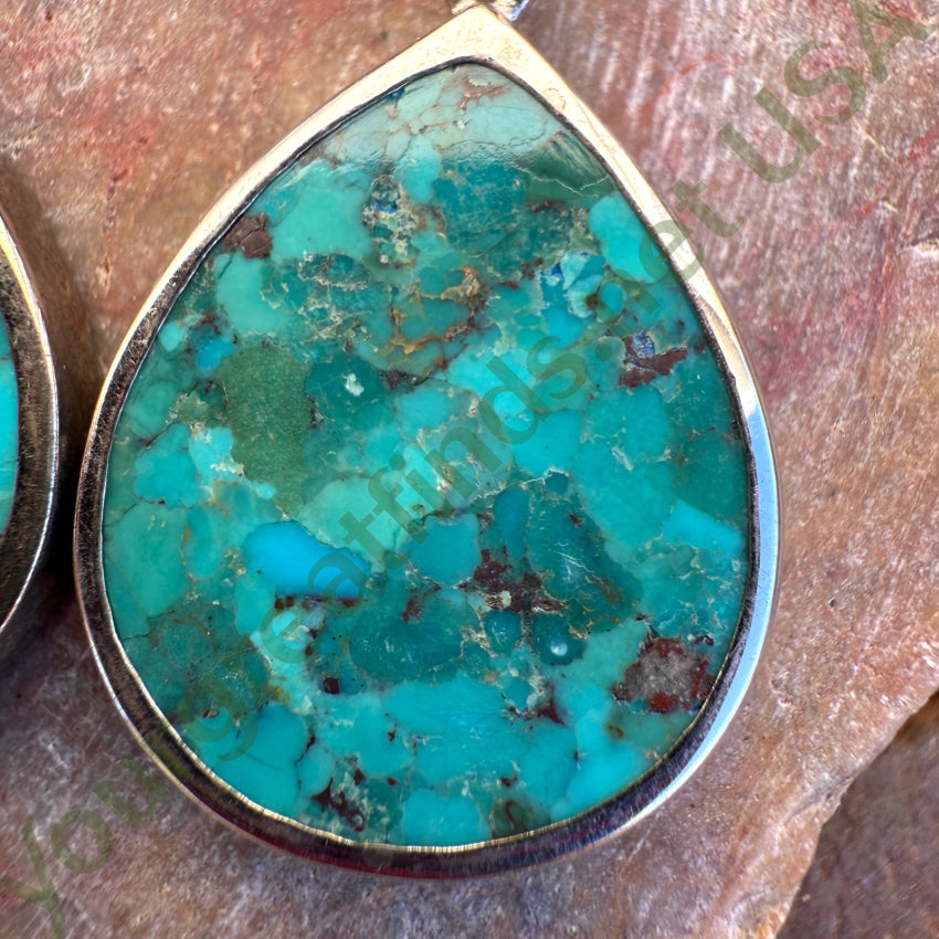 Sterling Silver Mojave Blue Turquoise Pierced Earrings earrings