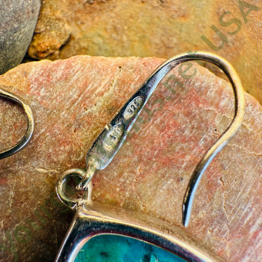 Sterling Silver Mojave Blue Turquoise Pierced Earrings earrings