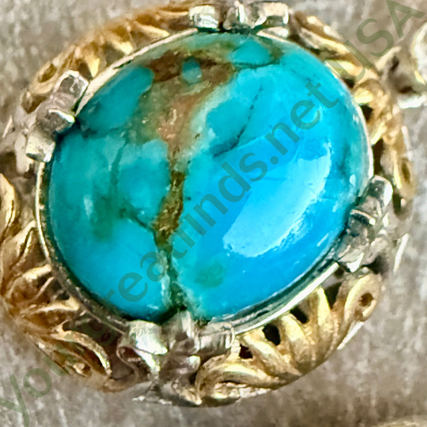 Sterling Silver & Mojave Blue Turquoise Pierced Post Earrings earrings