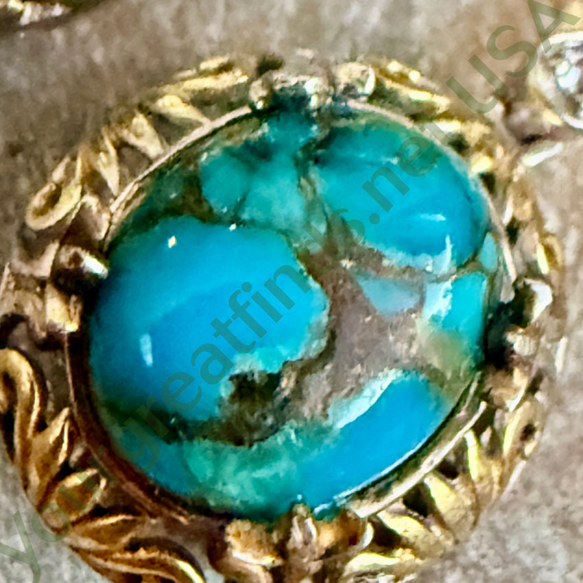 Sterling Silver & Mojave Blue Turquoise Pierced Post Earrings earrings