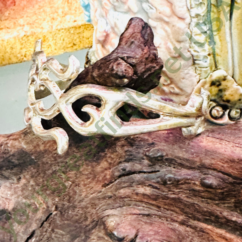 Sterling Silver Navajo Sand Cast Cuff Bracelet Fl Begay Bracelet