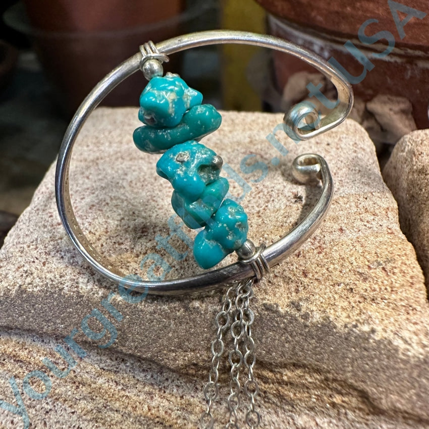 Sterling Silver & Nugget Turquoise Ear Cuffs