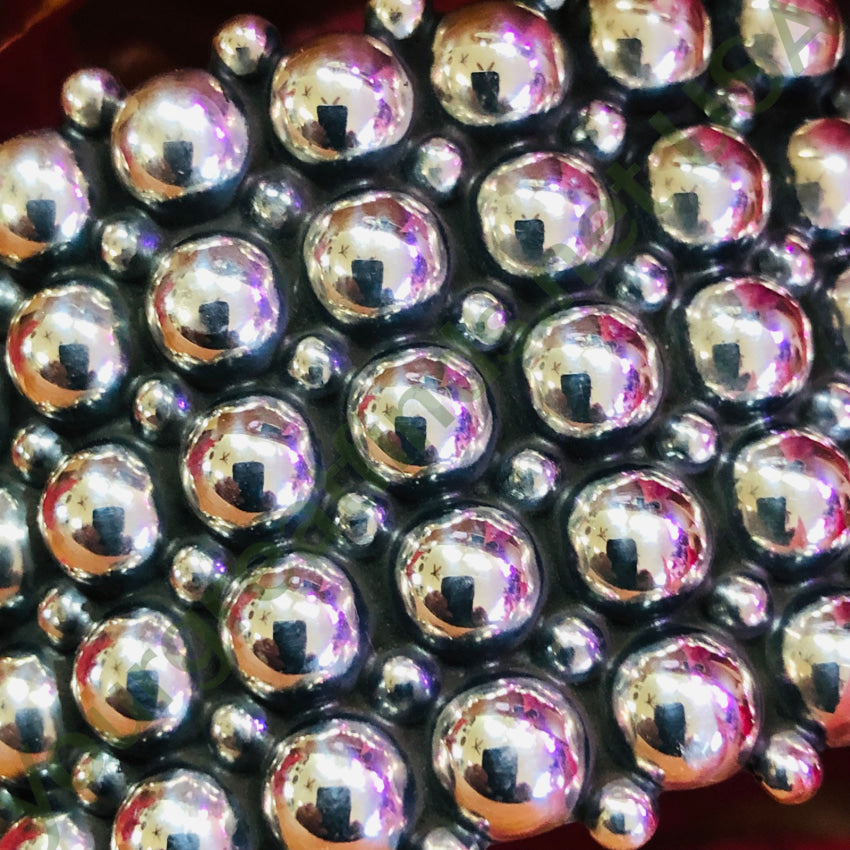 Sterling Silver Orb Cuff Bracelet Mexico Bracelet