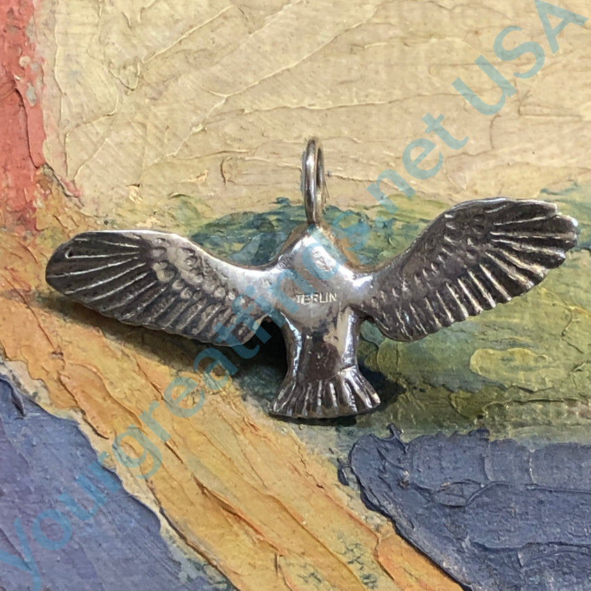 Sterling Silver Owl In Flight Pendant Pendant