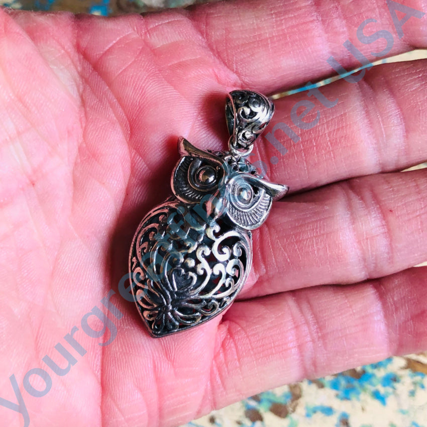 Sterling Silver Owl Pendant New Old Store Stock Pendant